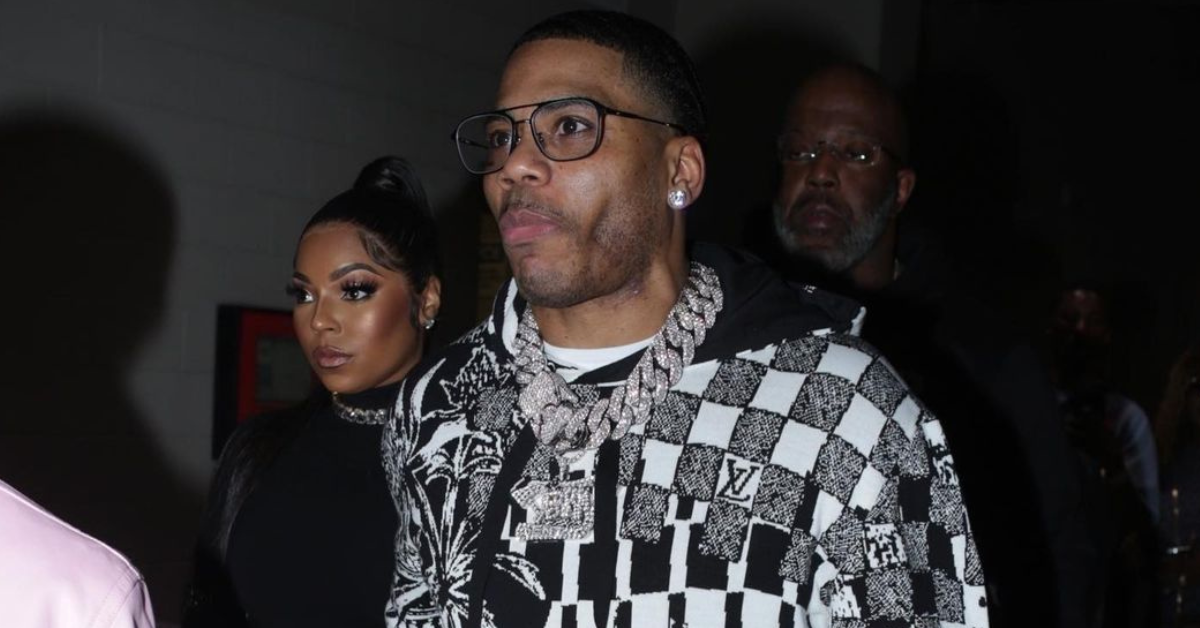 Nelly, Ashanti și Jermaine Dupri participă la Fight Night în piele roz Purple Label și Louis Vuitton în carouri