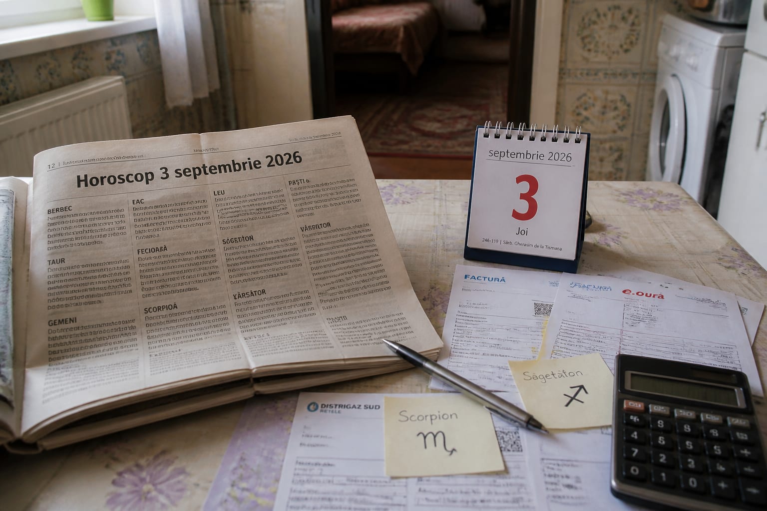 Horoscop pentru 3 septembrie 2026 cu decizii urgente pentru Scorpioni și Săgetători